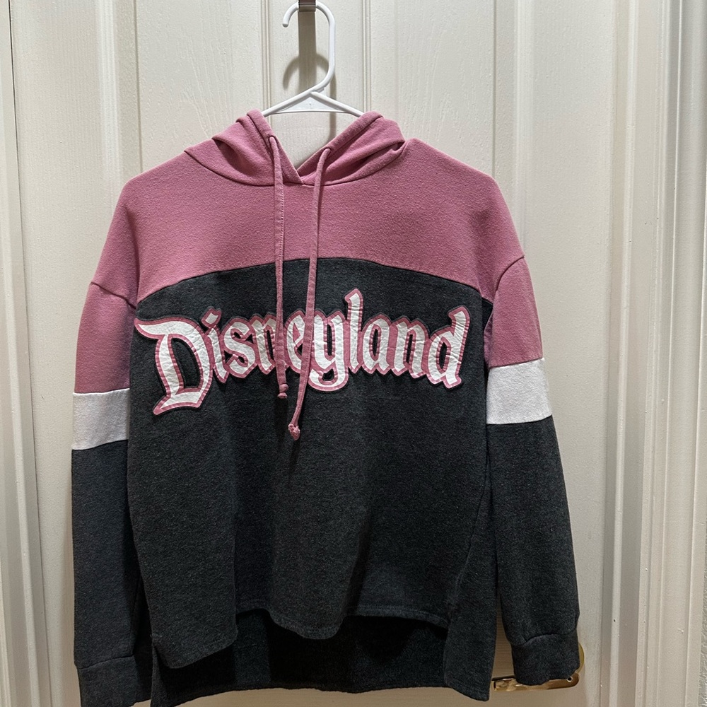 Disney Pink, Black and White Colorblock Hoodie Sweater